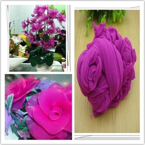 Free shipping 47 colors mix shipping or only one color ship mesh flowers,nylon stocking material/ronde flower for DIY flower