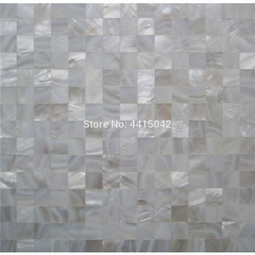 Seamless white freshwater mother of pearl mosaic tile for home decoration bathroom wall tile backsplash 1 square meter/lot AL068