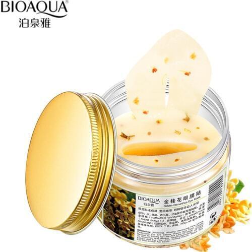 BIOAQUA 80 capsules / bottle osmanthus eye mask ladies collagen gel whey facial care hydrating to eye lines eye bags eye sticker