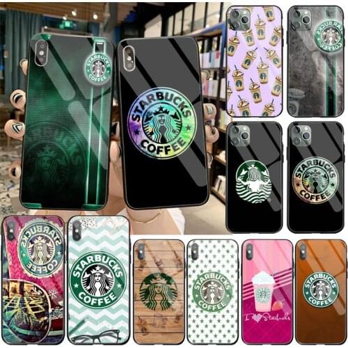 Coffee Milk Tea Brand Phone Case Tempered Glass For iPhone 12 pro max mini 11 Pro XR XS MAX 8 X 7 6S 6 Plus SE 2020 cover