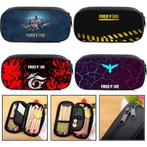 3D Cartoon Free Fire Pencil Case Kids Anime Video Game Pen Bag Boy Girls Teens Pen Case Stationery Storage Box Cosmetic Cases