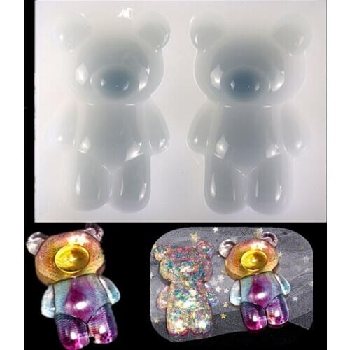 DIY Fondant Silicone Mold Cute Bear Chocolate Mold Fondant Cake Decoration Mold Soap Mold