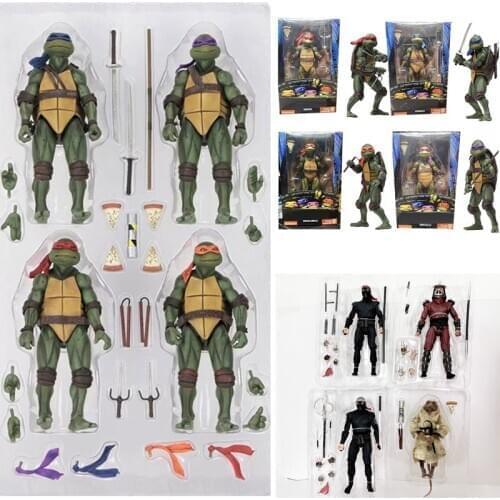 NECA Raphael Leonardo Donatello Michelangelo Action Figure Shredder Krang Turtle Action Figure Classic 1990s Film