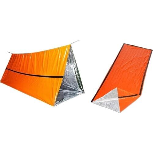 2 Person Survival Emergency Tent with Emergency Sleeping Bag- Waterproof Rescue Survival Tent ,Emergency Shelter