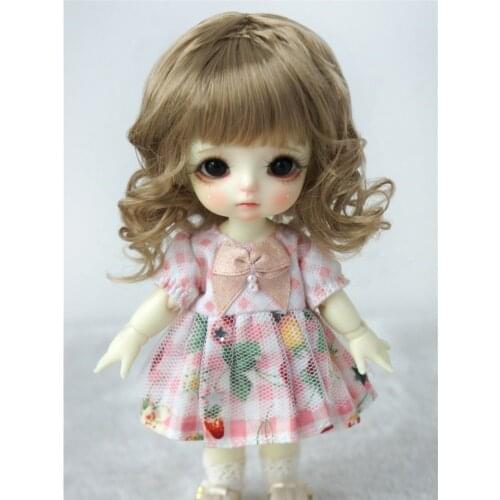 JD260 1/8 1/6 Pretty synthetic mohair BJD wigs Size 5-6inch 6-7inch doll hair Lady slight Wave bjd hair