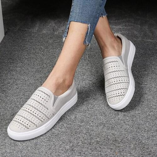 Womens sneakers Summer flat bottom breathable walking shoes Mesh casual Slip-on Lightweight shoes Pop