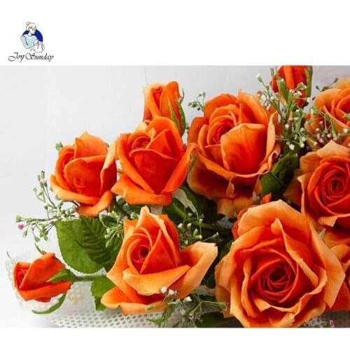 Square Diamond Painting Flowers Picture Of Rhinestones Diamond Mosaic Cross Stitch Wedding Handicraft Ornament