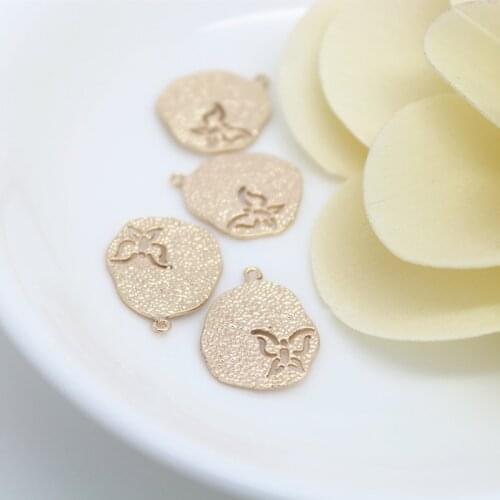 6PCS 13.5X17MM 24K Champagne Gold Color Plated Brass Butterfly Charms Pendants High Quality Diy Jewelry Accessories