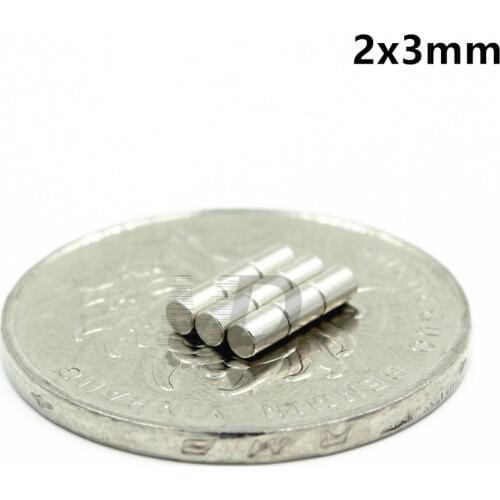 5000pcs Neodymium N35 Dia 2mm X 3mm Strong Magnets Tiny Disc Nd-Fe-B Rare Earth For Crafts Models Fridge Sticking magnet 2x3mm