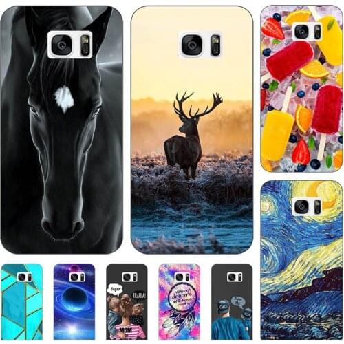 Fashion Bumper Cute Case For Samsung Galaxy S7 Edge G935 S 7 G930 Case Soft Silicone Cat Horse Flower Cover Back Shell