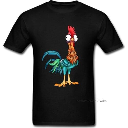 Crazy 2018 Rooster Colorful Summer Men Black T Shirt Short Sleeve Cotton Tee Shirts Funny Cartoon Designer