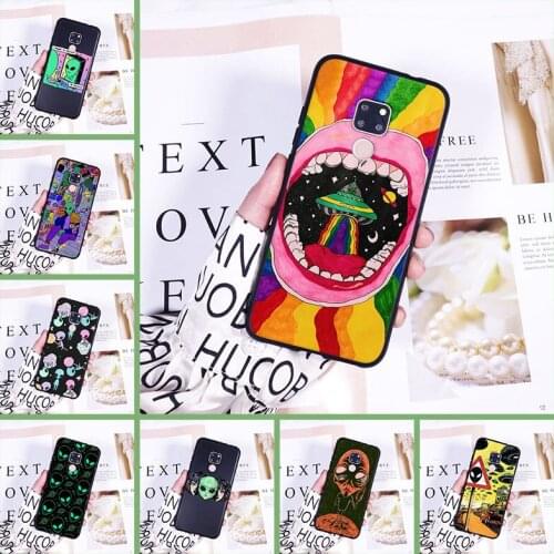 Soft Phone Case Silicone For Huawei Mate 20 10 9 Lite UFO Cartoon Alien Star Cool Back Cover For Huawei Mate 7 8 9 10 Pro