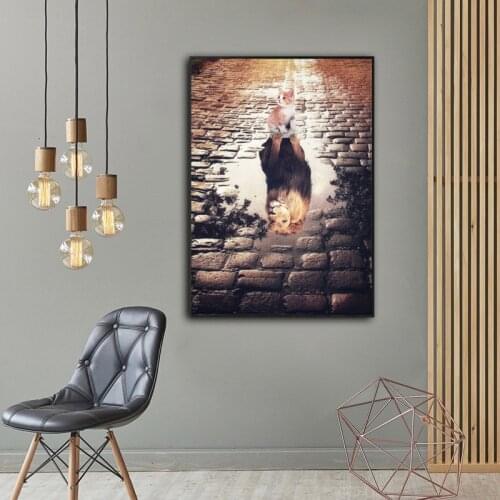 MINDSET Is EVERYTHING Motivational Canvas Painting Animal Posters and Prints on The Wall Art Picture Office Living Room Decor