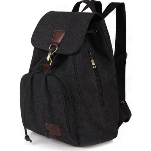 2021 New Women Backpack Canvas Laptop Travel Backpacks Computer Bags High School Student College Bag Outdoor Shoulder Bag