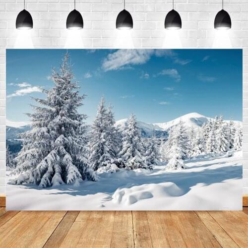 Yeele Christmas Backdrop Newborn Photography Winter Snow Mountain Landscape Background Baby Photographic Photo Studio Photophone