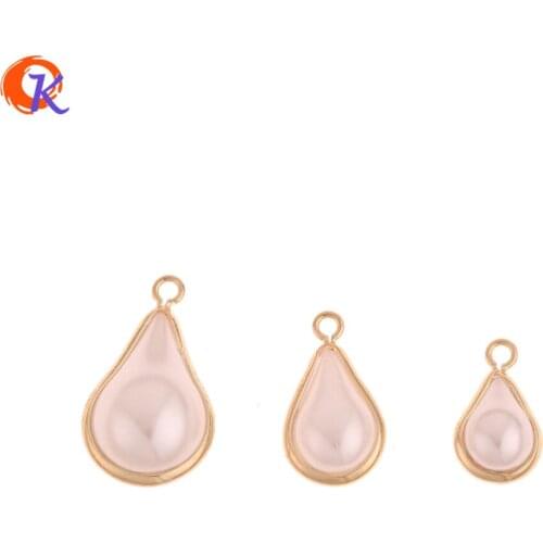Cordial Design 50Pcs Jewelry Accessories/Charms/DIY/Imitation Pearl/Drop Shape/Genuine Gold Plating/Hand Made/Earrngs Findings