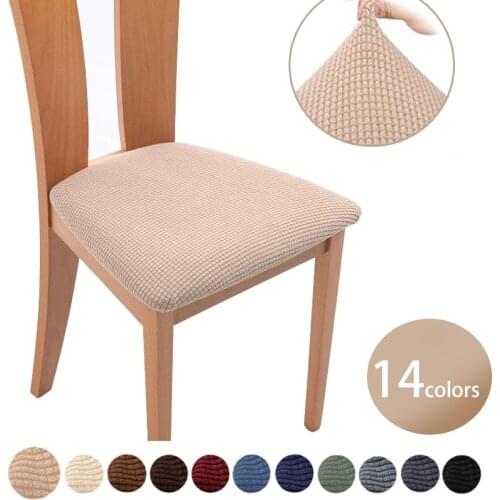 Spandex Jacquard Banquet Dining Room Chair Seat Covers Washable Elastic Cushion Covers for Upholstered Dining Chair