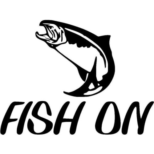 12.5cm*9.3cm Fish On Steelhead Fashion Car-Styling Stickers Decals S4-0237