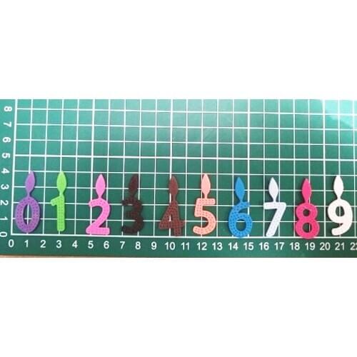 Number Birthday Candles Metal Cutting Dies Frame for DIY Scrapbooking Card Album Embossing Crafts Die Cut New Arrival