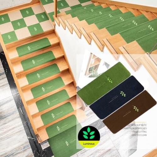 Luminous Floor Rug Carpet for Stairway Anti-Slip Stair Mats Self-adhesive Step Mats Foot Pad Entrance Mat Safety