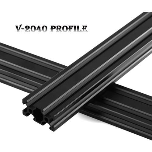 Twotrees 2040 V-Slot Black Aluminum Profile Extrusion Frame For CNC Laser Engraving Machine Tool Woodworking DIY