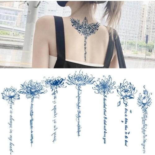 Ultra Thin Vivid Clear Image Mini Herb Tattoo Transfer Paste for Leg