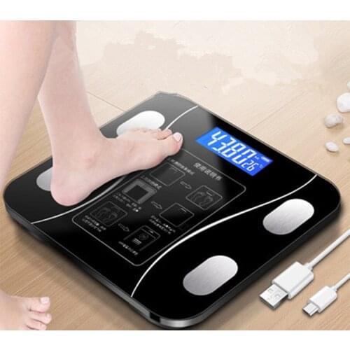 Smart Body Fitness Compositions Health Analyzer with Smartphone App Scale USB Rechargeable Wireless Digital Weight Scale