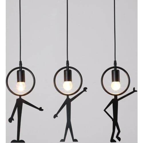 Vintage Iron Villain Chandelier Nordic Restaurant Cafe Bedroom Living Room Loft Childrens Room Chandelier