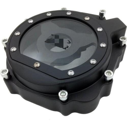 Aftermarket free shipping motor parts For Motorcycle Suzuki 2005-2008 GSXR1000 Engine Stator cover see through Black left side