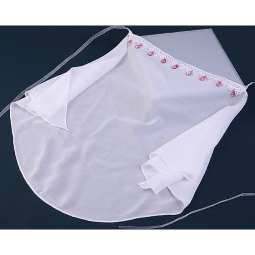 Chinese Style Retro Hanfu White Color Hair Band Womens Tassel Headband Ear Tassel Face Mask Dance Props Ribbon Accessoriesc