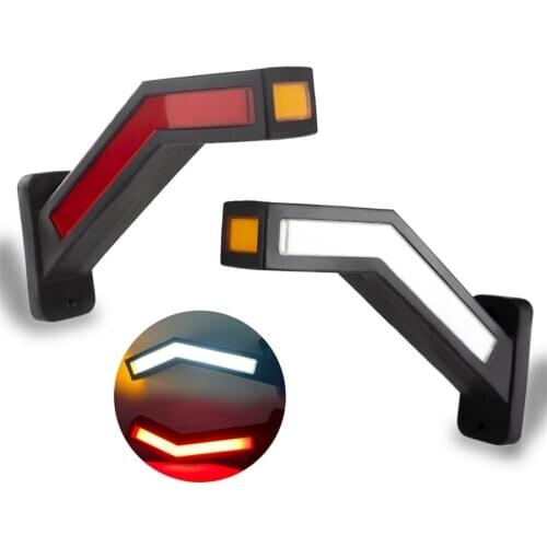 1Pair 12-24V 33LED Three Color Side Marker Lighting Outline Marker Light for Car Truck Trailer Van