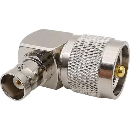 1Pcs UHF PL259 PL-259 Male to BNC Female Right Angle Connector L Shape 90 Degree Pl259 Plug to BNC Jack RF Coaxial Coax Adapter