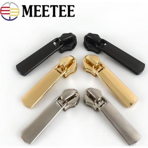 10pcs Non Lock Zipper Sliders for 5# Nylon Zips Bag Pocket Sewing Zipper Head Pullers Zip Repair Replacement DIY Crafts