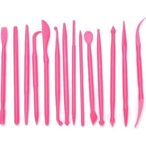 14Pcs Plastic Clay Sculpting Set Wax Carving Pottery Tools Carving Sculpture Shaper Polymer Modeling Clay Tools