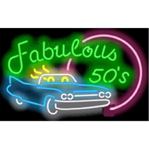 19*15" Fabulous 50s NEON SIGN REAL GLASS BEER BAR PUB LIGHT SIGNS store display Restaurant Shop occasional Advertising Lights
