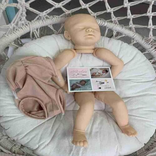 20 Inches Bebe Rebirth Baby Doll Kit Sleeping Lifelike Unpainted Unfinished Molds Toy Doll Parts DIY Blank Doll Kit Gift
