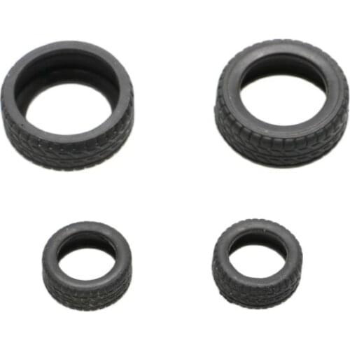 20PCS Anti-collision Tires Dia 18mm/28mm Miniature Wheel Rubber Tyres Black Simulation Tire for RC Tug Boat Model
