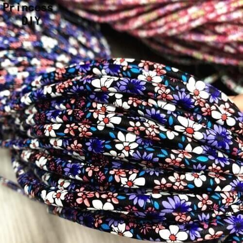 5M/Lot Jewelry Making Findings DIY Phone Chain 6mm Flower Cord PU Leather Round Rope Floral Bias Bracelet Chocker Necklace Craft