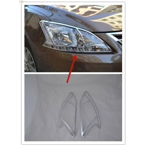 ABS Chrome before headlight rear tail light decorative frame anti-scratch protection car styling For Nissan Sylphy 20102-2015