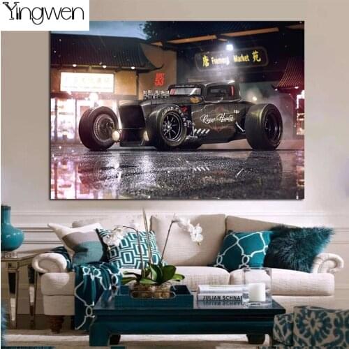 F1 Diy 5d Diamond Painting Tuning Car Vintage Sport Car Full Diamond Mosaic Cross Stitch Modern Wall Art Sticker Home Decor Gift