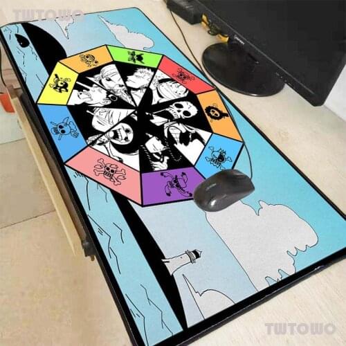 Anime One Piece Extra Large Gaming Computer Mouse Pad Mat Locking Edge Speed Mousepad Keyboard Desk Mat Natural Rubber