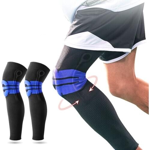 Elastic Sports Patella Brace Kneepad Silicon Padded Basketball Knee Pads Support Fitness Gear Volleyball Protector genouillere