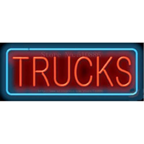 Trucks Repair Car Tube Neon sign Beer Club Handcrafted Automotive signs Shop Store Business Signboard Signage 17"x14"