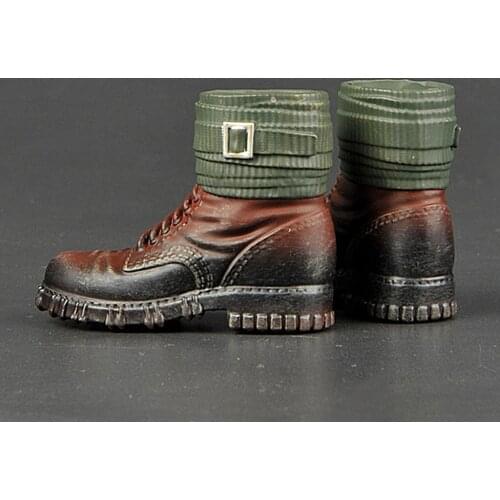 1/6 Scale Vinyl Mountain Boots German Soldier Handmade Army Male Model Toys 12'' Action Figure Body Dolls Durable Accessories