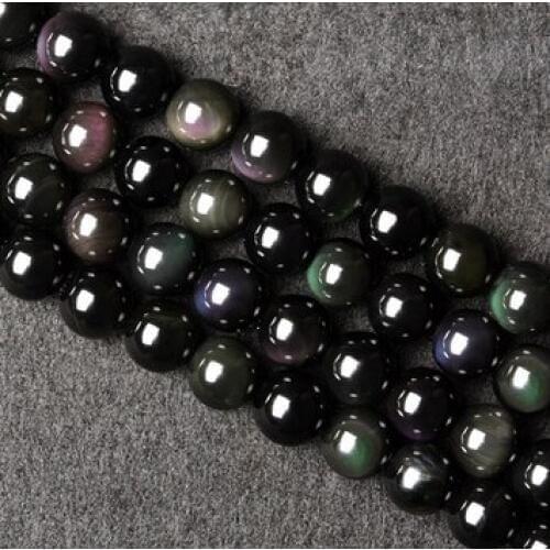 Craft materials rainbow obsidian eye beads string of beads crystal diY free shipping