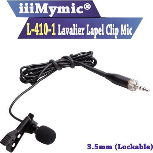 IiiMymic 3.5mm Microphone Lockable Lavalier Stereo Cardioid Condenser Mic for Senheiser Wireless BodyPack Transmitter