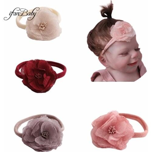 Fashionable kids girl women burn flower headband