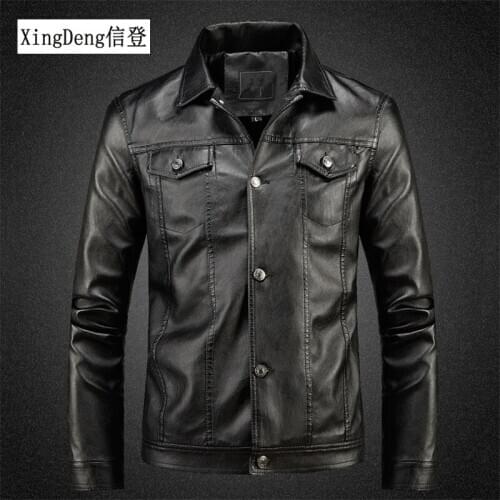 XingDeng royal albert china Motorcycle Leather Jackets Men Solid Casual 80s costumes Coat winter Clothing Bomber Jacket for Male