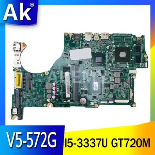 NBMA311003 NB.MA311.003 Main board For Acer Aspire V5-572 Laptop Motherboard DA0ZQKMB8E0 Geforce GT720M SR0XL I5-3337U