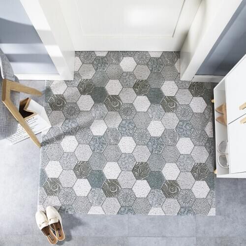 Doormat Dust Removal Anti-slip PVC Silk Loop Door Mat Entrance Rubbing Custom Irregular Shape Rug Nordic Minimalist Carpet